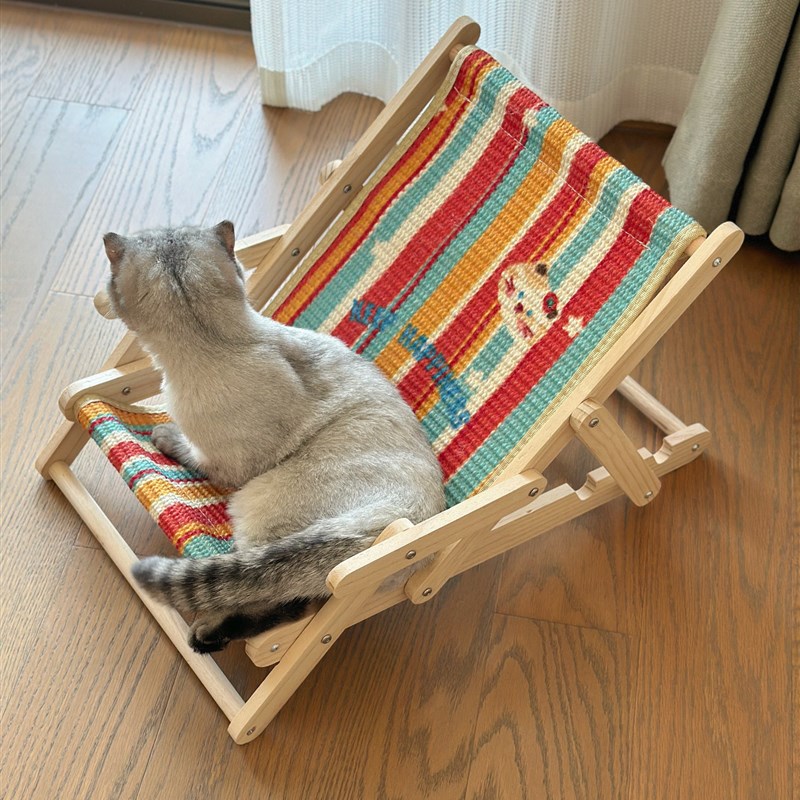 宠物躺椅猫狗通用可折叠躺椅沙发椅猫窝狗窝用品四季通用猫抓板