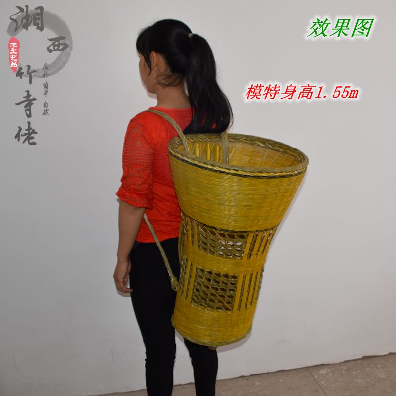 纯手工竹编婴儿大背篓背筐后背式背儿童背篓背篼舞蹈道具冲钻特价