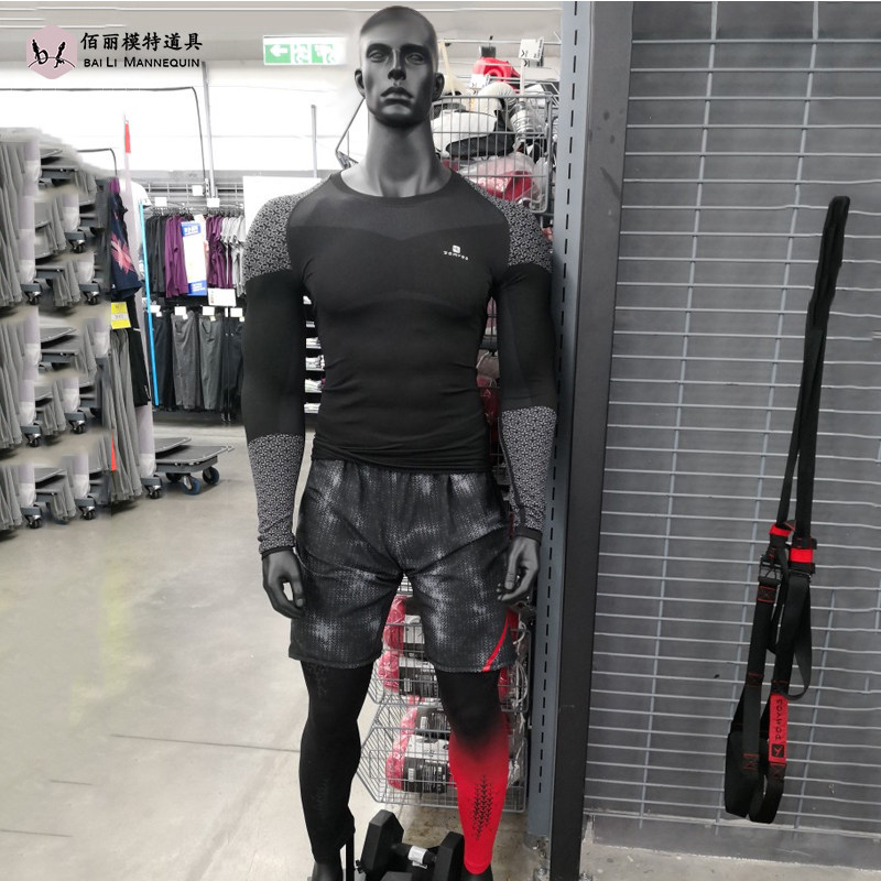 服装模特道具男女全身肌肉运动型模特运动体育服装店橱窗展示