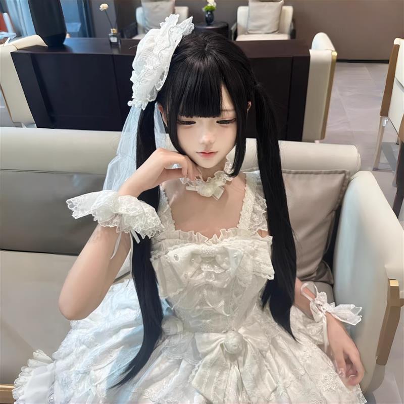 假发女黑长直双马尾少萝自然lolita仿真发萌妹日常jk齐刘海全头套