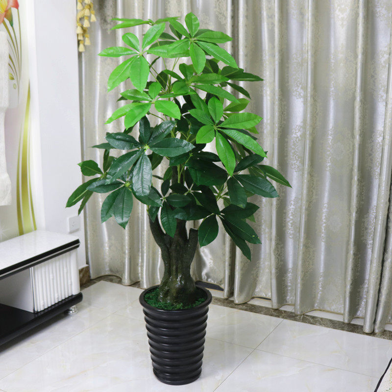 仿真发财树植物假花客厅假树大型落地花艺塑料花盆景盆栽装饰包邮