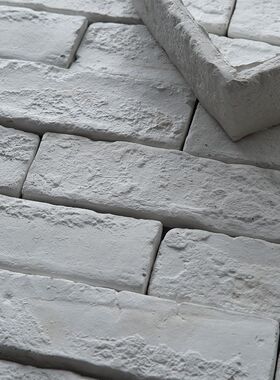 白色文化砖北欧室内客厅电视背景墙露台阳台外墙瓷砖文化石小白砖