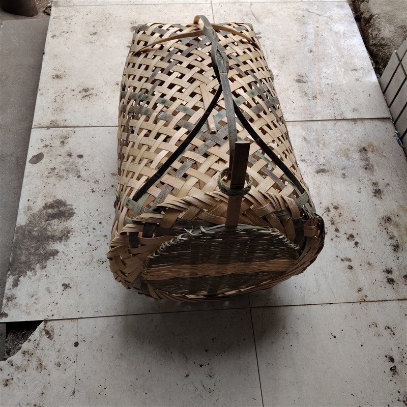 纯手工竹编头层竹青大号竹制鸡笼可装家禽鸭鹅笼家用装鸡的竹笼子