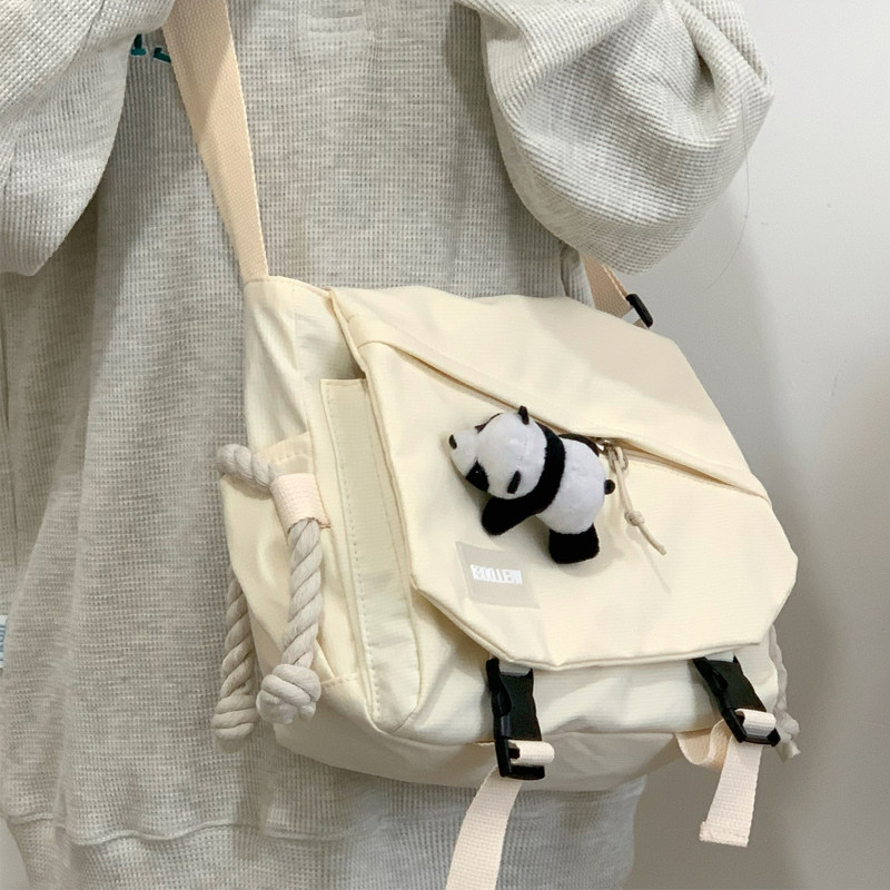 初中学生斜挎包女孩儿童书包帆布包手提袋背包女大童单肩包小学生