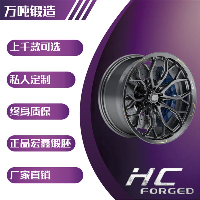 万吨锻造轮毂改装来图定制17/18/19/20/21/22/23寸适配任何汽车型