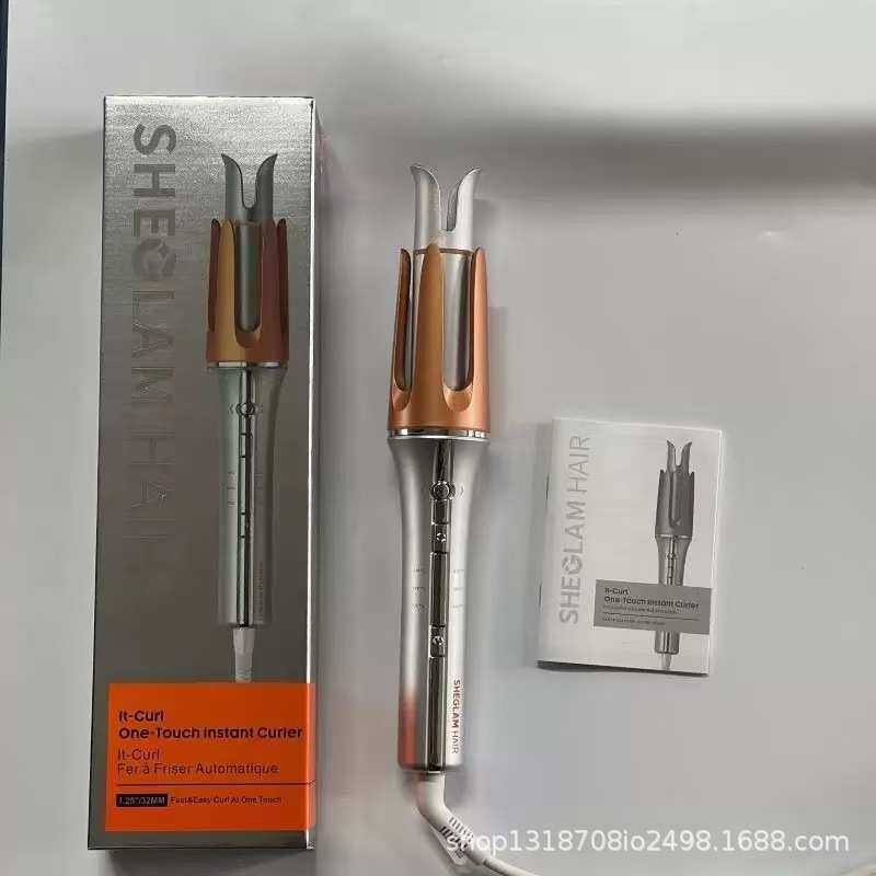 跨境新品卷发棒全自动左右卷发器直发器美发造型烫发器直卷两用