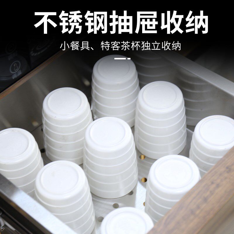 消毒柜商用家用会所密胺不锈钢陶瓷餐具热风循环烘干茶水餐边柜