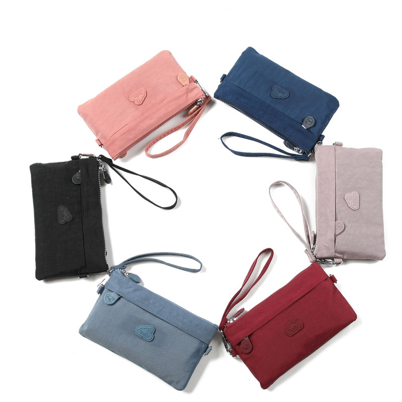 迷你斜挎小布包女钥匙零钱包防泼水长款钱包护照包手拎大屏手机包