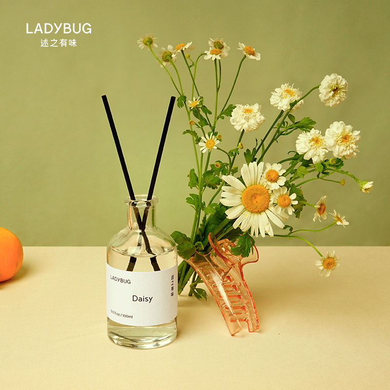 橘园雏菊述之有味ladybug无火室内藤条香薰橙花精油扩香摆件