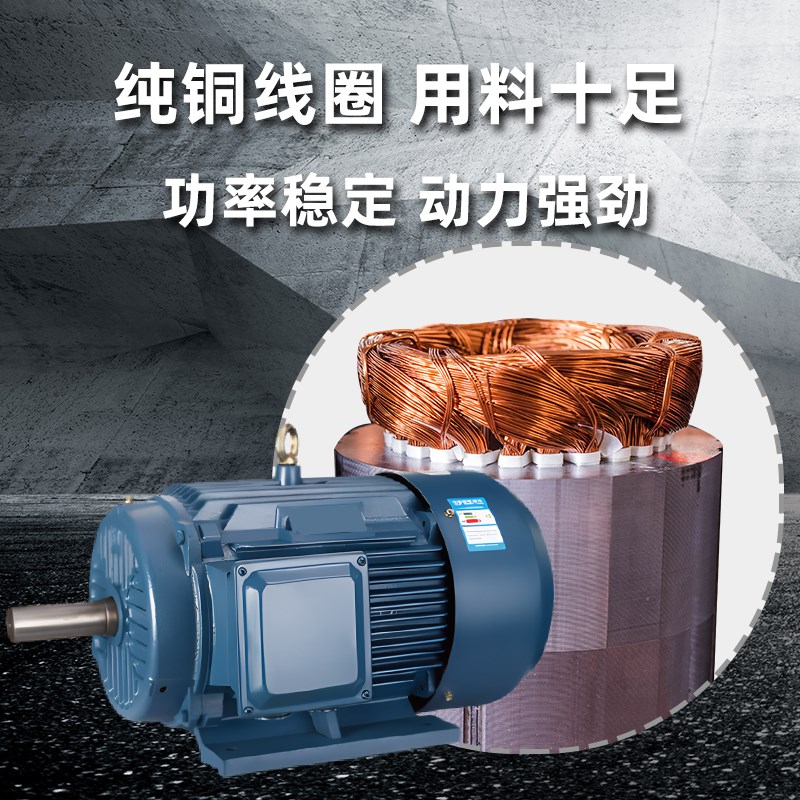 全铜三相异步马达11/15/18.5/22/30/37/55千瓦45KW380V国标电机