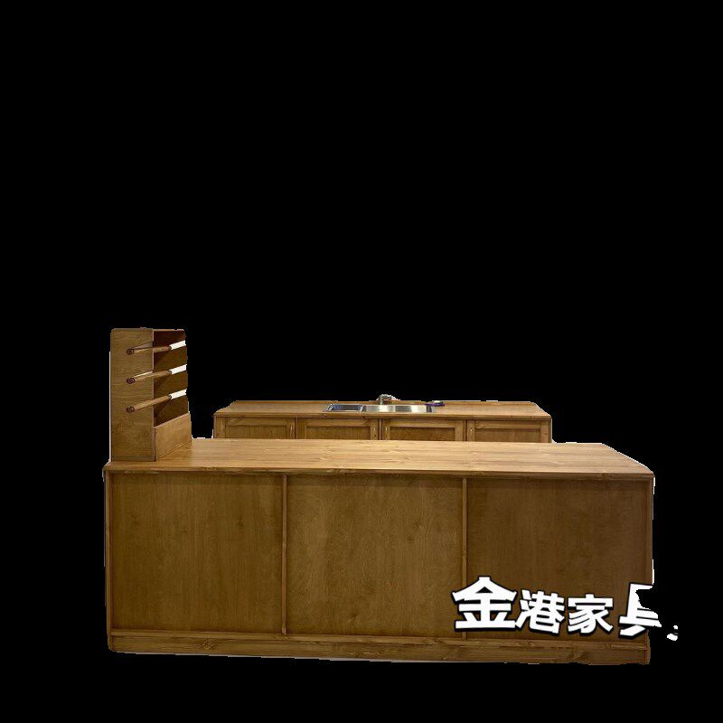 实木收银台服装店吧台花店展示台收银台面包咖啡店操作台中岛柜台