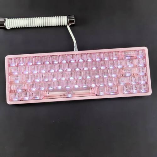 特调高透PC透光键帽适配68键