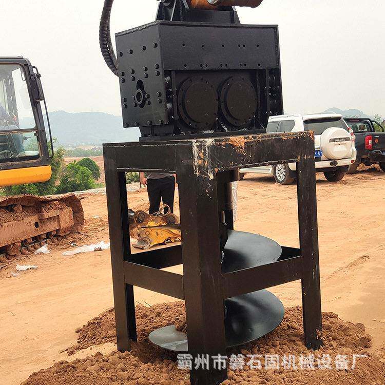 勾机液压方坑钻孔机电线杆地基钻孔设备建筑工程土方钻地机