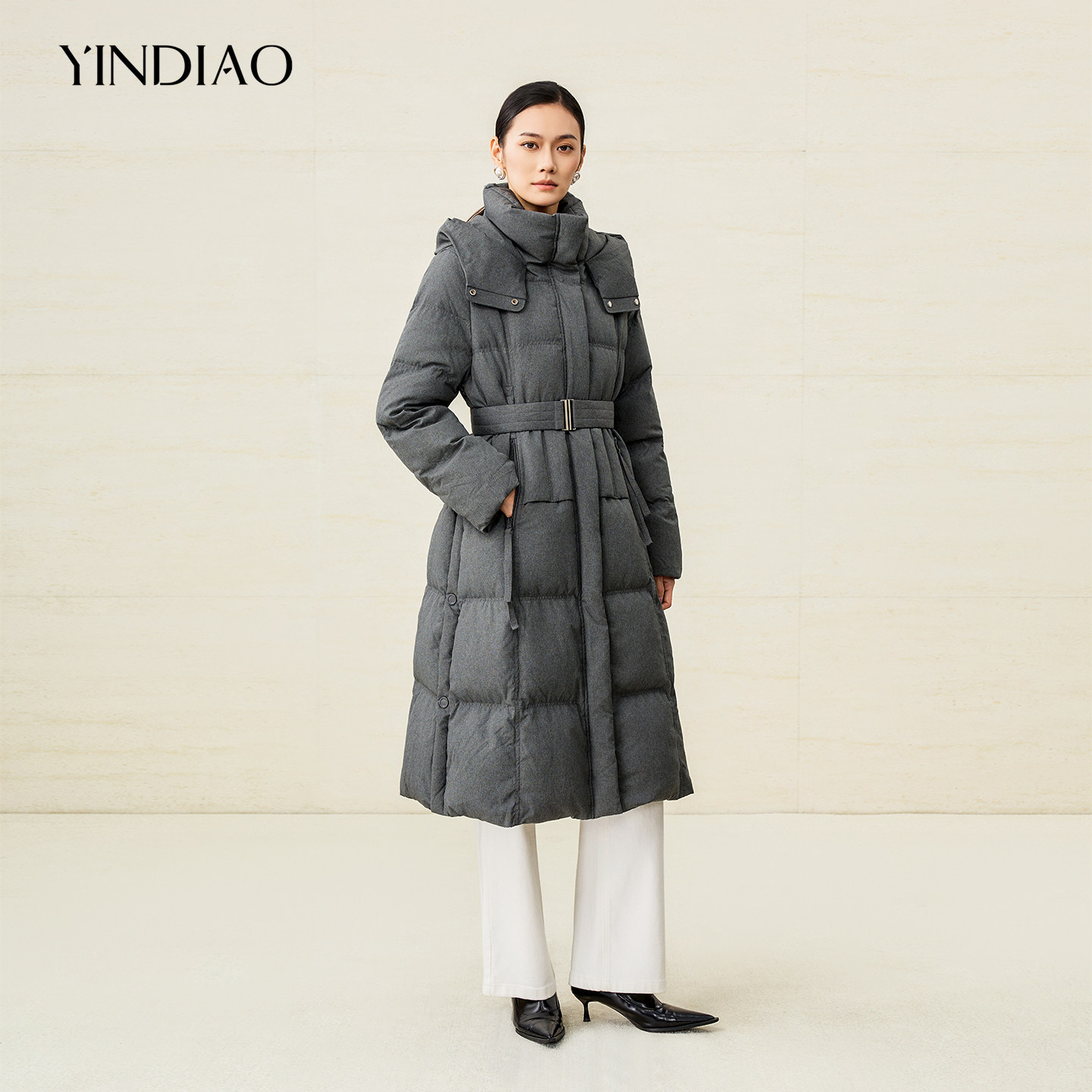 【90%绒子含量】高级灰羽绒服