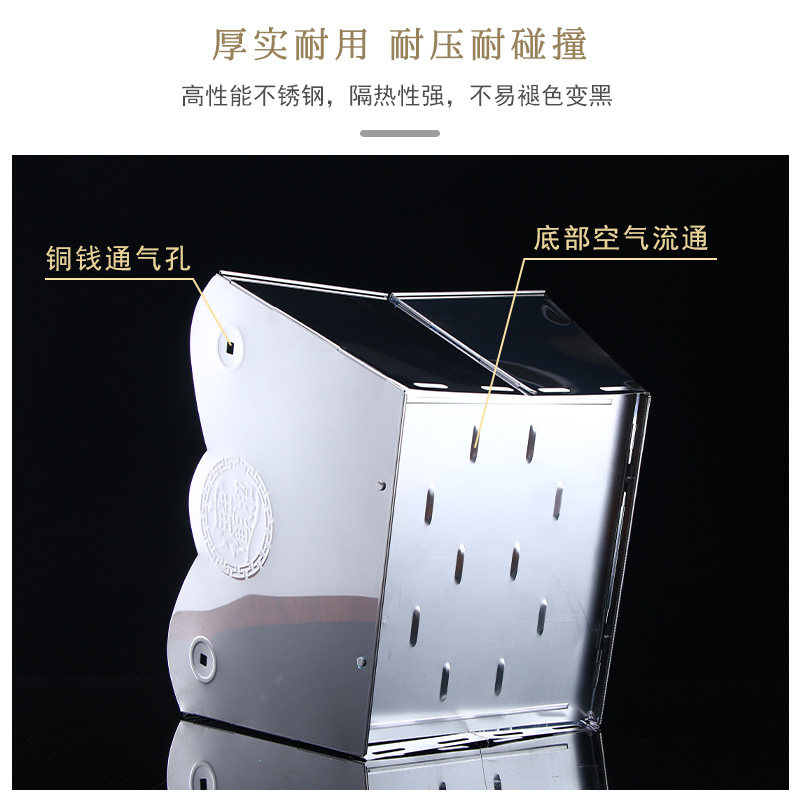 可折叠不锈钢烧金桶烧纸桶家用室内祭拜拜神元宝烧纸炉焚烧桶环保