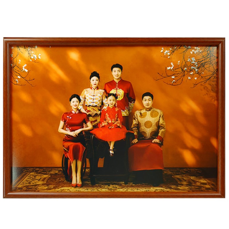 全家福洗照片做成相框冲印加定制画打印挂墙客厅写真婚纱照放大