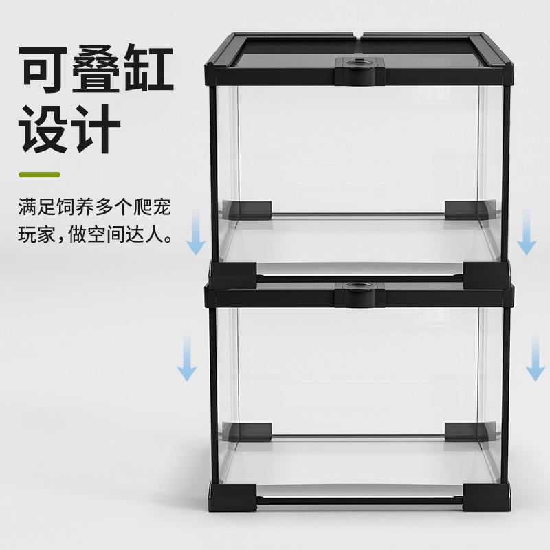 爬宠缸全透生态缸饲养箱雨林缸鱼守宫乌龟蛇宠物饲养缸观赏