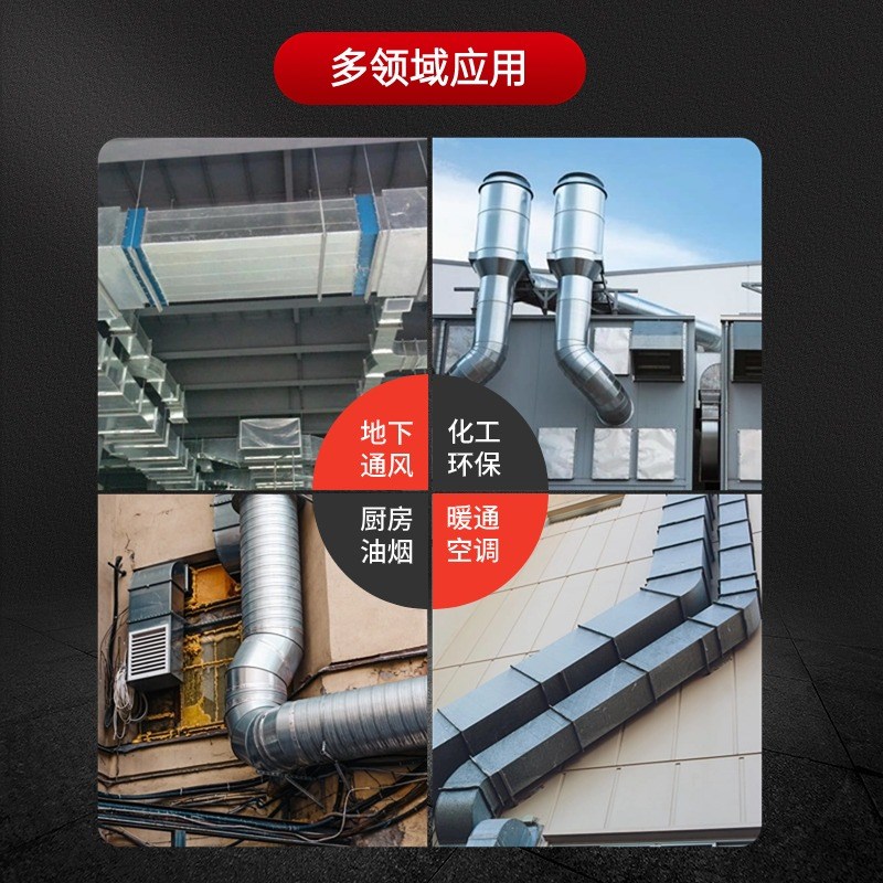 共板方形通风管道排风管镀锌白铁皮工业消防除尘排烟管空调风管
