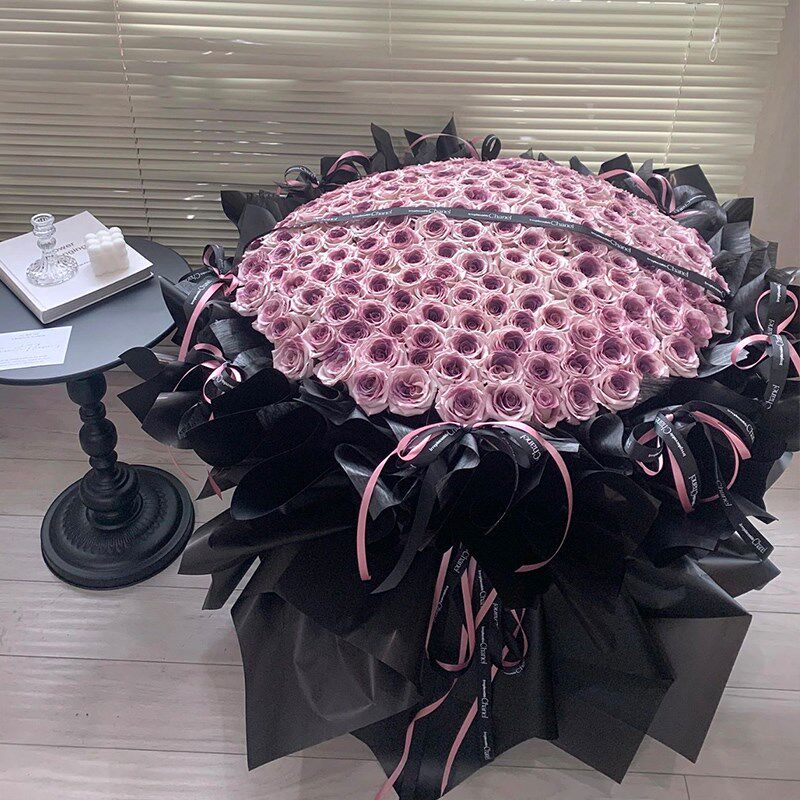乌梅子酱52朵鲜花99朵玫瑰送女友生日花束速递同城配送全国广州店