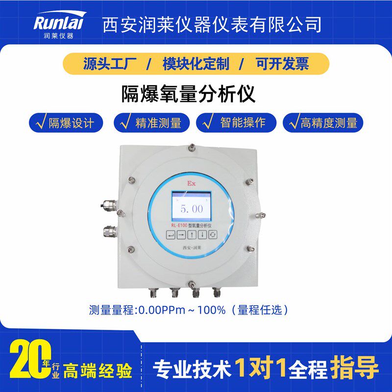 可携式氧含量气体分析仪微量氧浓度检测仪高纯氧量氧气线上测量仪