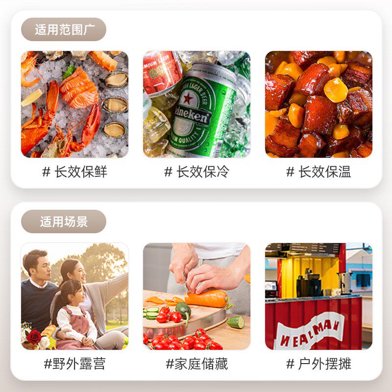 Bavay北欢户外大容量冷藏冰包手提袋露营野餐便当包饭盒保温袋