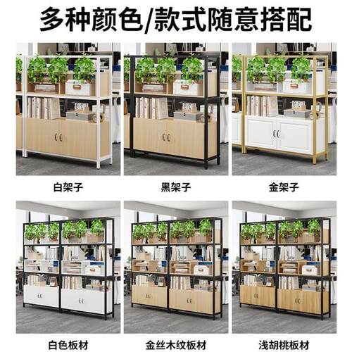 铁艺办公屏风隔断多层收纳层架置物架落地书架现代简约花槽架办公