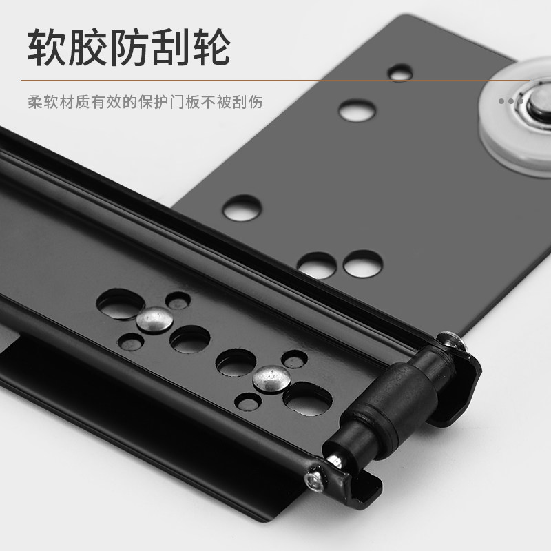 衣柜隐藏式折叠回旋门轨道橱柜门伸缩侧装隐形插入式滑轨五金配件