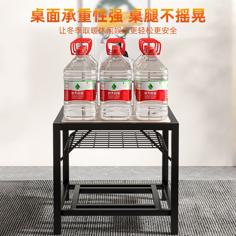 烤火桌子秋冬季新款家用烤火架炉一体取暖桌可折叠四方餐桌麻将桌
