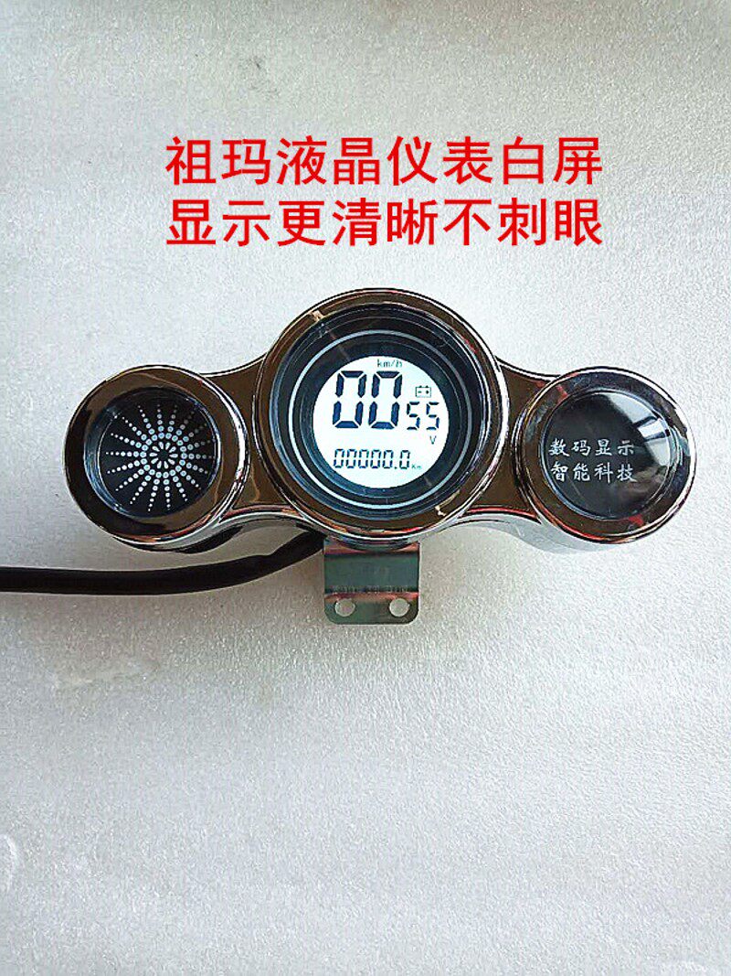 大龟王祖马电动车液晶仪表48V60V72v里程表配件电动车电量显示仪