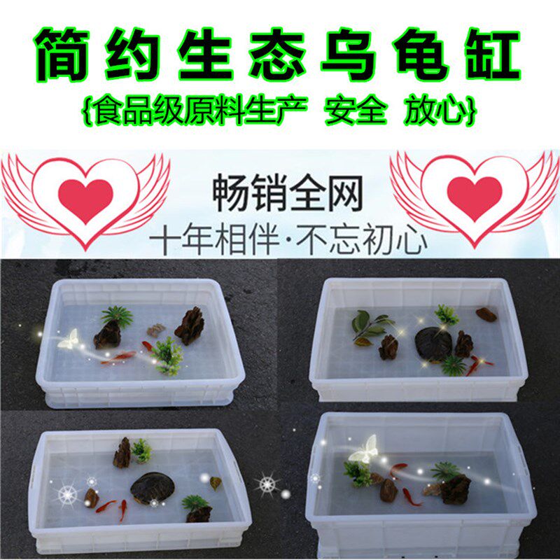 塑料养龟箱特大号带排水乌龟专用养殖缸家用养鱼盆大型金鱼窝龟池