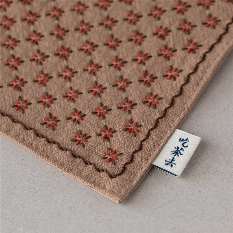 刺子绣材料包 米字纹棉麻茶席杯垫新手入门材料包手工DIY