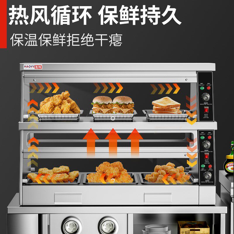 炸鸡汉堡保温柜商用电热恒温加热熟食蛋挞包子早餐店食品保温箱