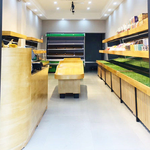 水果货架展示架水果中岛柜弧形水果架子多层创意百果园水果店货架