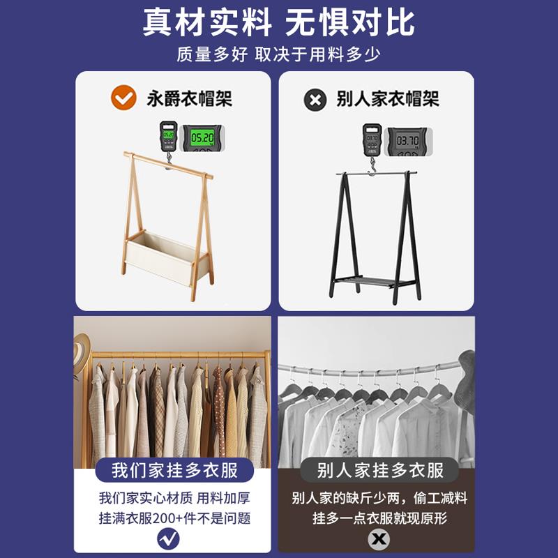 衣架落地家用卧室挂衣架网红轻奢简易凉衣架置物架收纳衣帽架