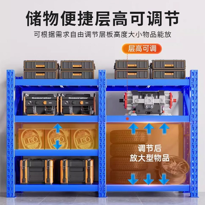 加厚仓储轻型货架仓库快递超市家用储物多层置物架展示架货物铁架