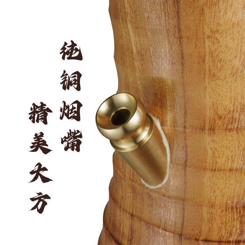 云南湛江茂名水烟筒档竹子过滤烟斗烟丝专用便携老式纯铜长短款