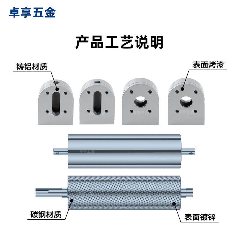 流水线配件传送带滚轮输送带配件全套流水线滚筒轴辊筒主从动滚筒