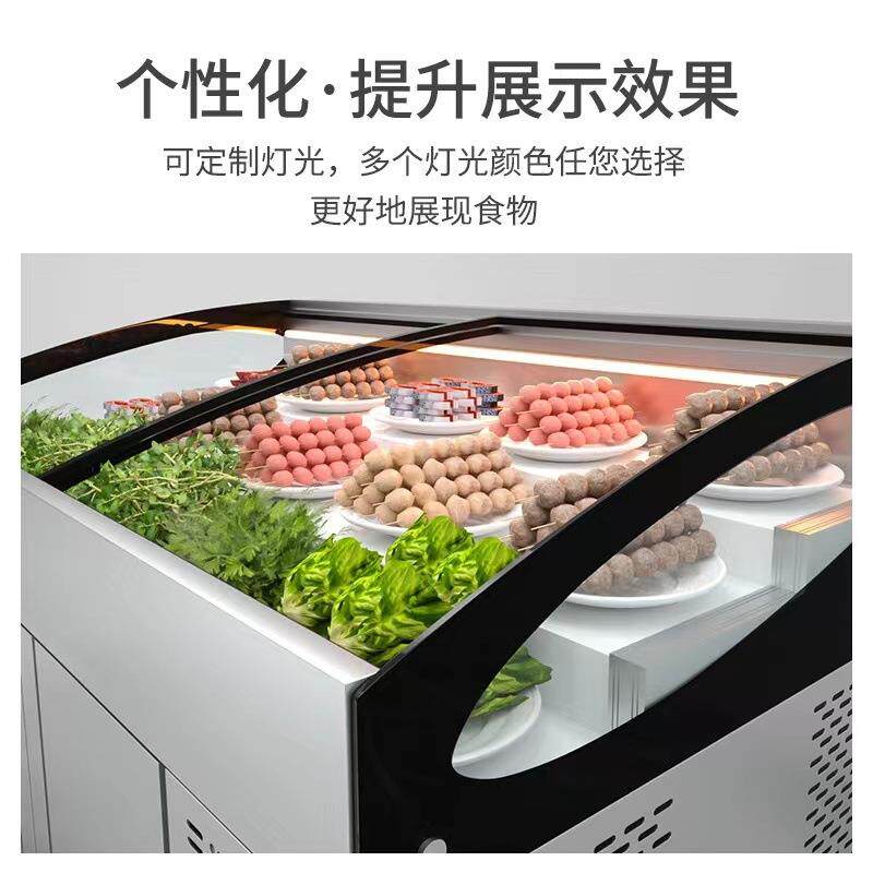 阶梯冰台商用菜品展示柜熟菜耀弛食凉菜烤柜保捞鲜柜水果海鲜烧点