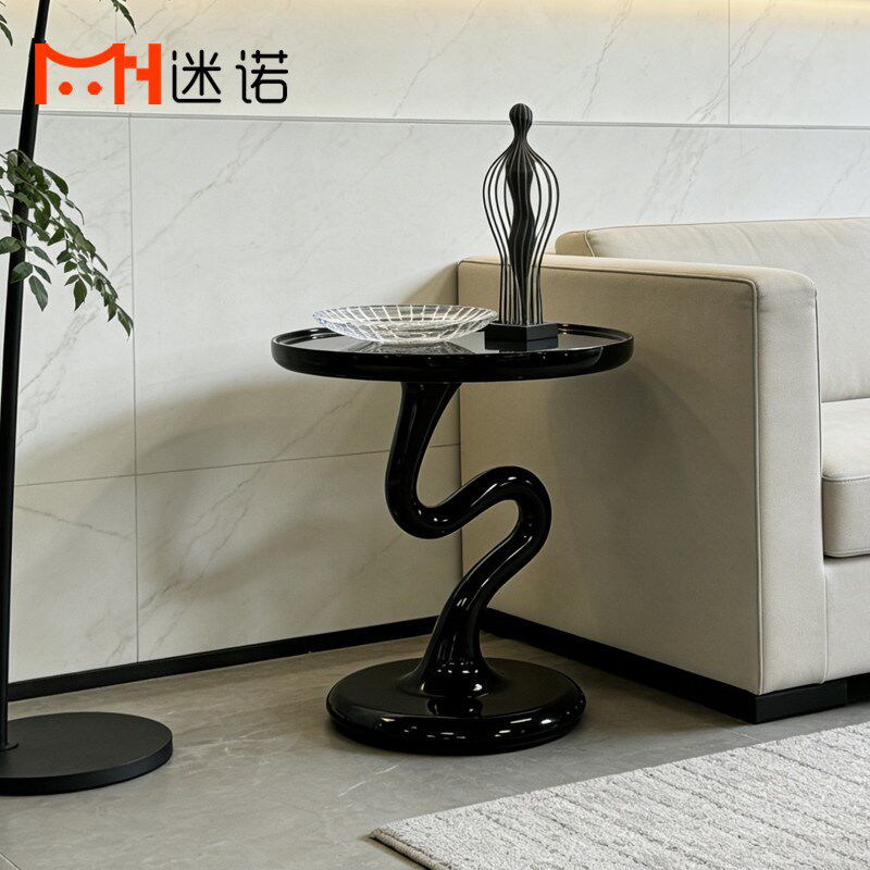 北欧设计师轻奢网红边几时尚床头柜创意艺术圆形角几客厅小茶几