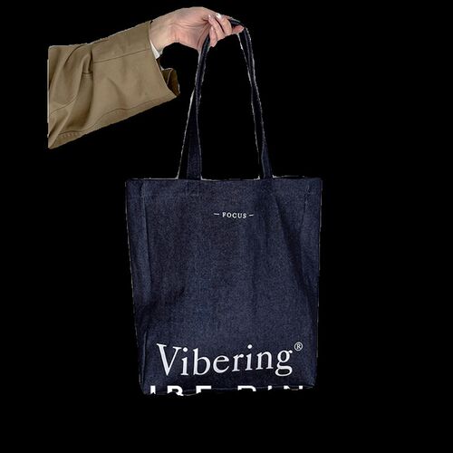 Vibe Ring/生活需要帆布包~轻便休闲牛仔原创大容量托特包单肩包