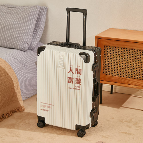 行李箱女ins网红潮卡通涂鸦拉杆箱加厚结实耐用铝框子母旅行箱男
