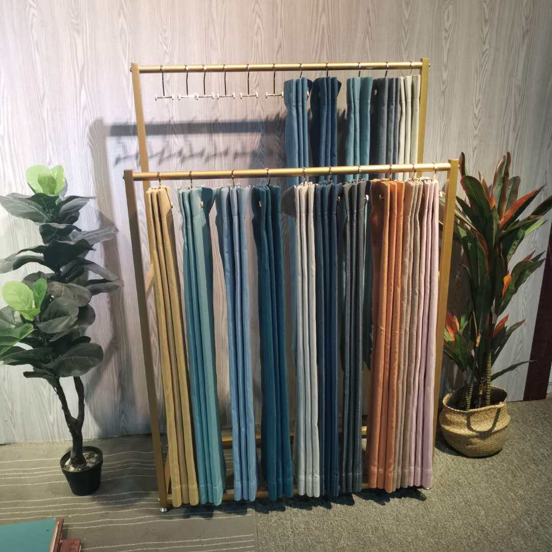 简约窗帘样品展示架落地式家纺布艺色卡吊卡架展会布样陈列架