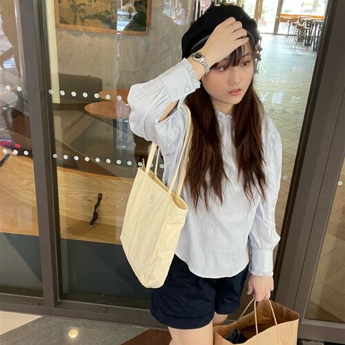 IAC自制 浓绀色/百利甜 通勤休闲上课包托特尼龙拉链单肩手提包袋