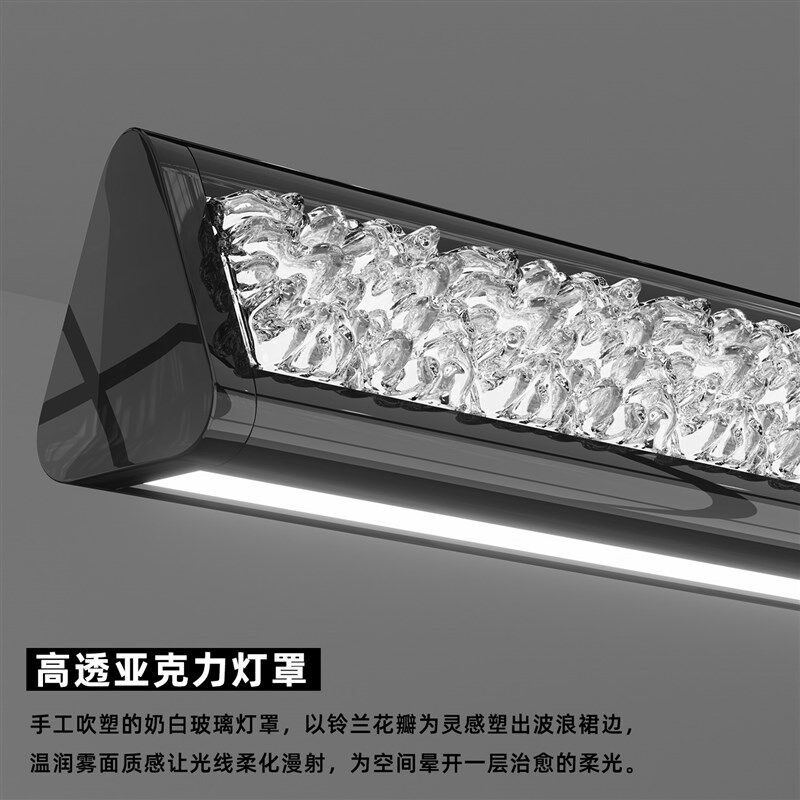 餐厅吊灯意式极简LED护眼长条吊线灯客厅吧台餐桌办公室茶室吊灯
