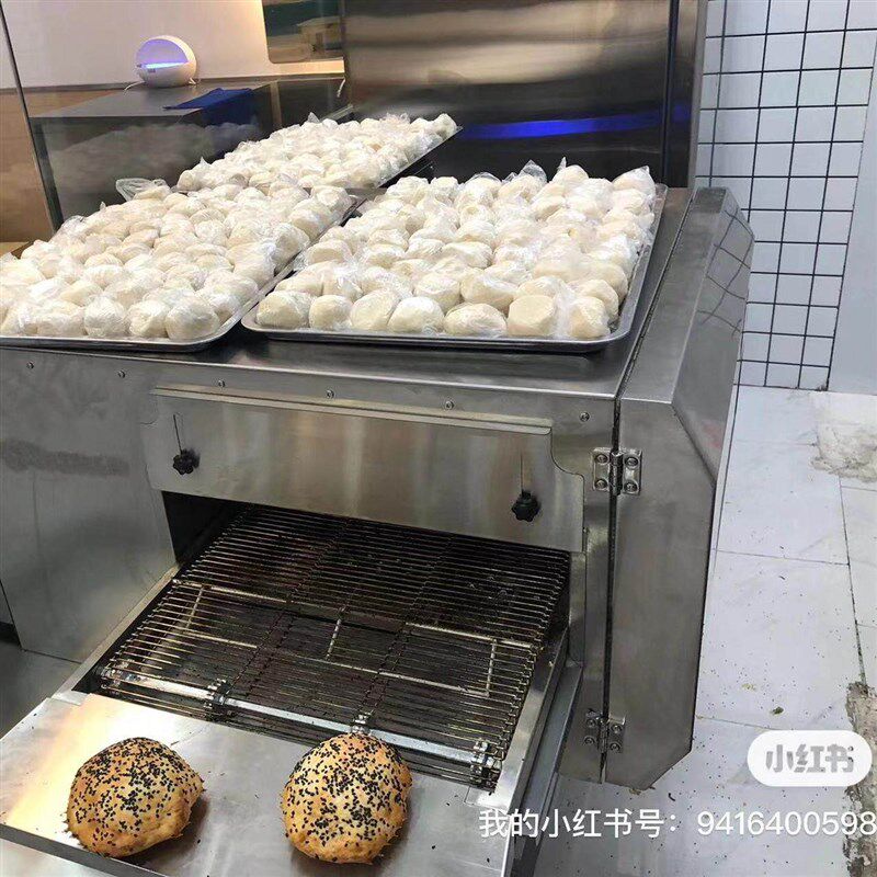 中国汉堡烤箱链条式披萨炉商用电力热风循环烤箱燃气履带式隧道炉