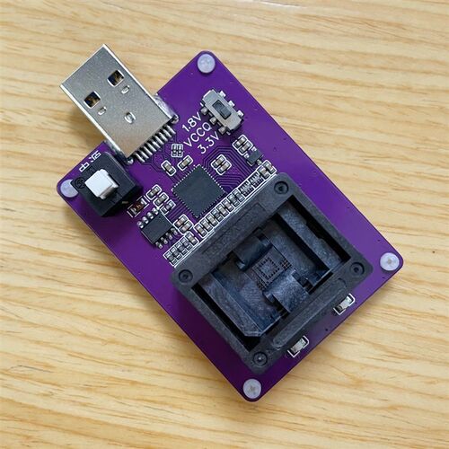 EMMC153烧录座转USB3.0 BGA153测试座GL3224E镜像读写设备