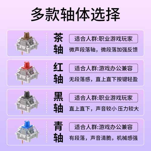 狼蛛F3087有线机械键盘青轴红轴茶轴黑轴87键侧刻冰蓝光RGB电竞游