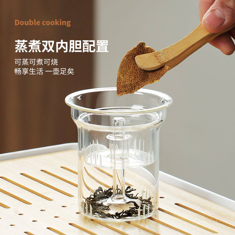 提梁壶煮茶器煮茶炉玻璃红茶泡茶壶耐高温电陶炉煮茶茶具套装家用