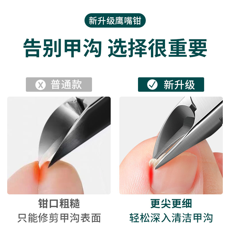 甲沟专用指甲刀脚趾甲剪斜口套装鹰嘴钳子指甲剪刀工具修脚神器炎
