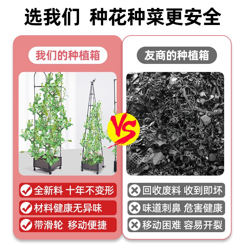 楼顶种植箱爬藤架月季黄瓜花卉蔬菜豆角通用支撑植物支架园艺花盆